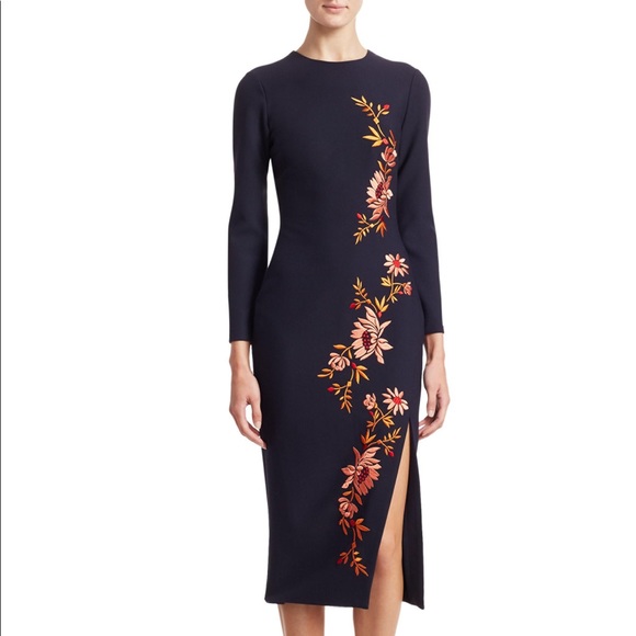 cinq a sept Dresses & Skirts - CINQ A SEPT Embroidered Fitted Dress Midi Length 8